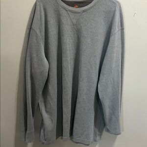 Northwest Heather Gray Ribbed Long Sleeve Tee